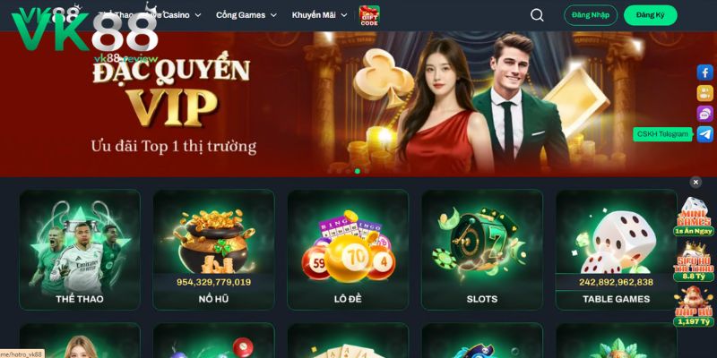 Lợi ích nổi bật khi đăng nhập VK88